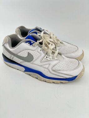 NIKE AIR Men's Trainers Size 12.5 Blue, White and Black